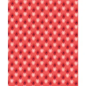 Cherry Red Tufted Printed Backdrop