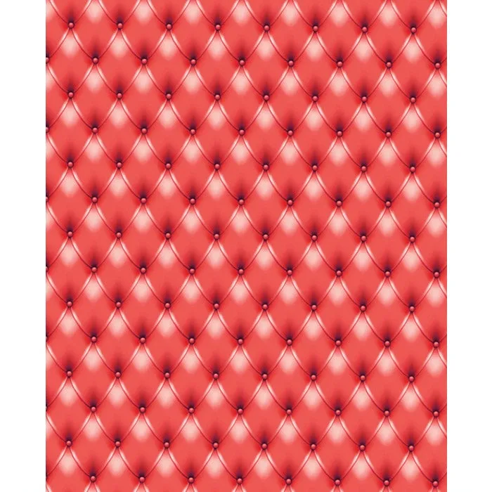 Cherry Red Tufted Printed Backdrop