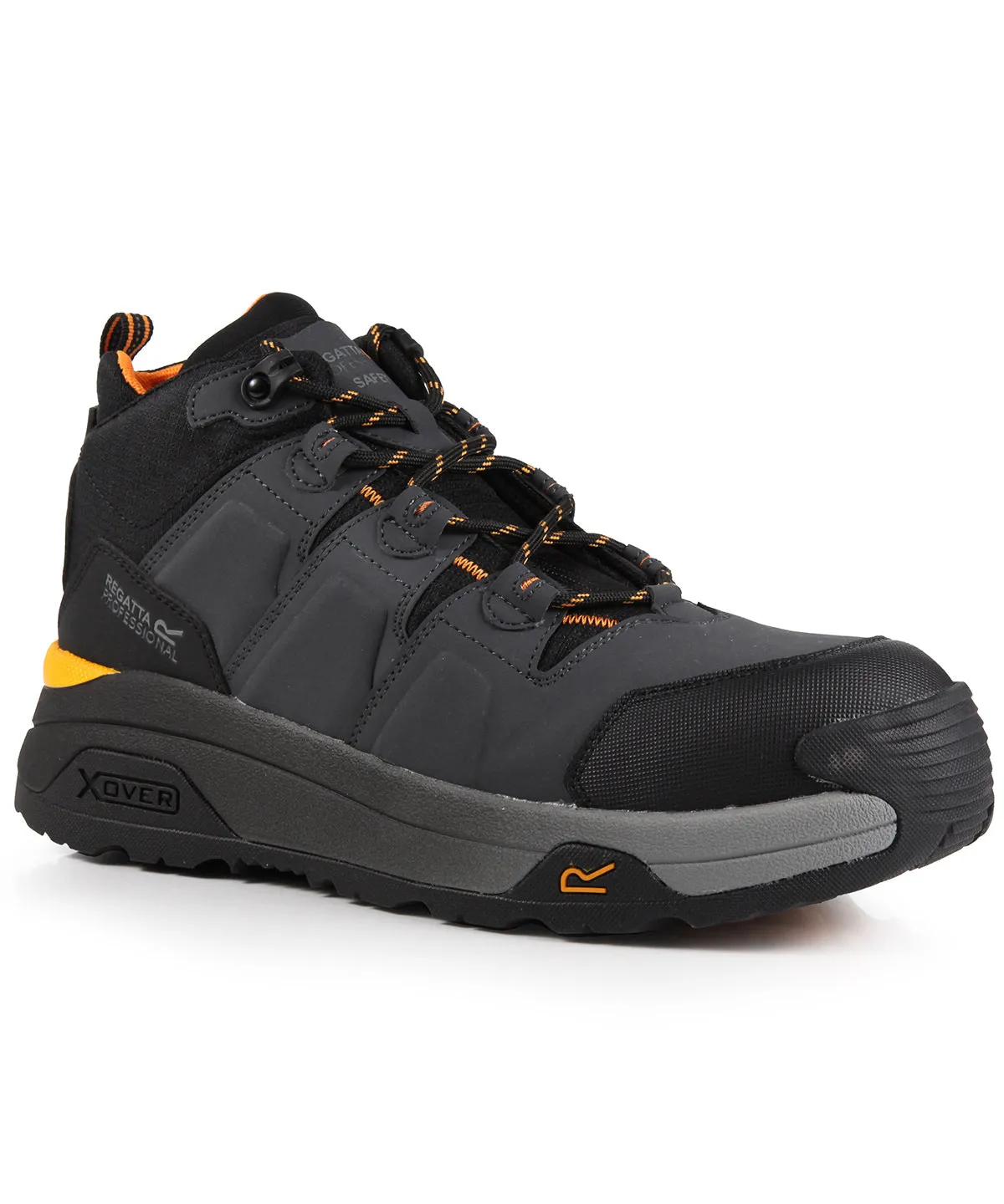 Chestnut/Black - Hyperfort S1P X-over metal-free safety hikers