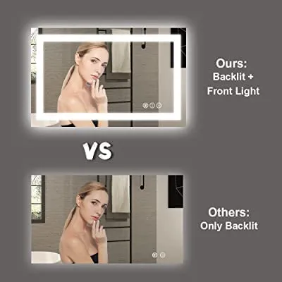 Cheval Glasses LED Light Wall Mirror with Touch Sensor - (18 x 24 inches)| Made in India