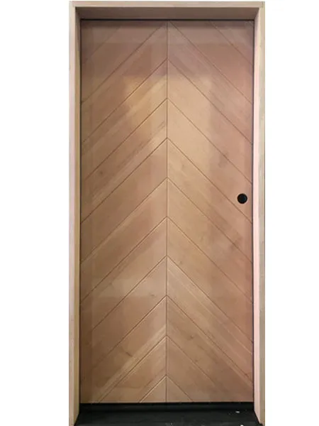 Chevron - Exterior Modern Entry Solid Wood Front Door