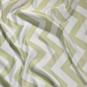 Chevron Print (Lamour) Wholesale Fabric in Sage and White