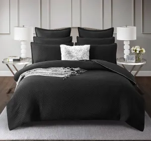 Chevron Quilt Cover Set Range Black