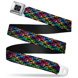 Chevy Bowties Seatbelt Belt Multi Color Webbing