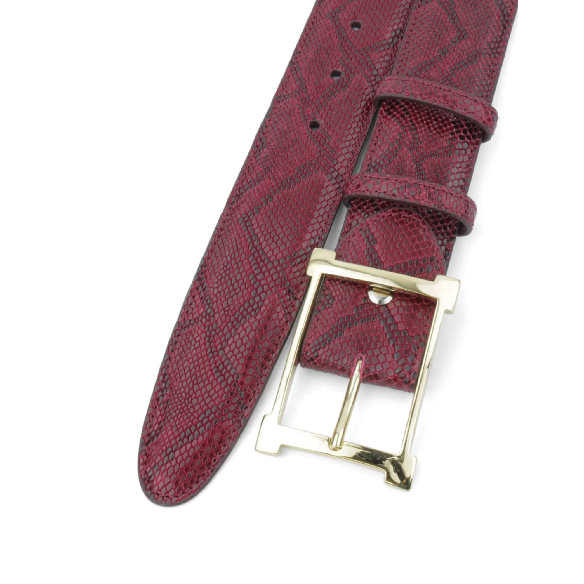 Chianti Mock Python Open Frame Belt