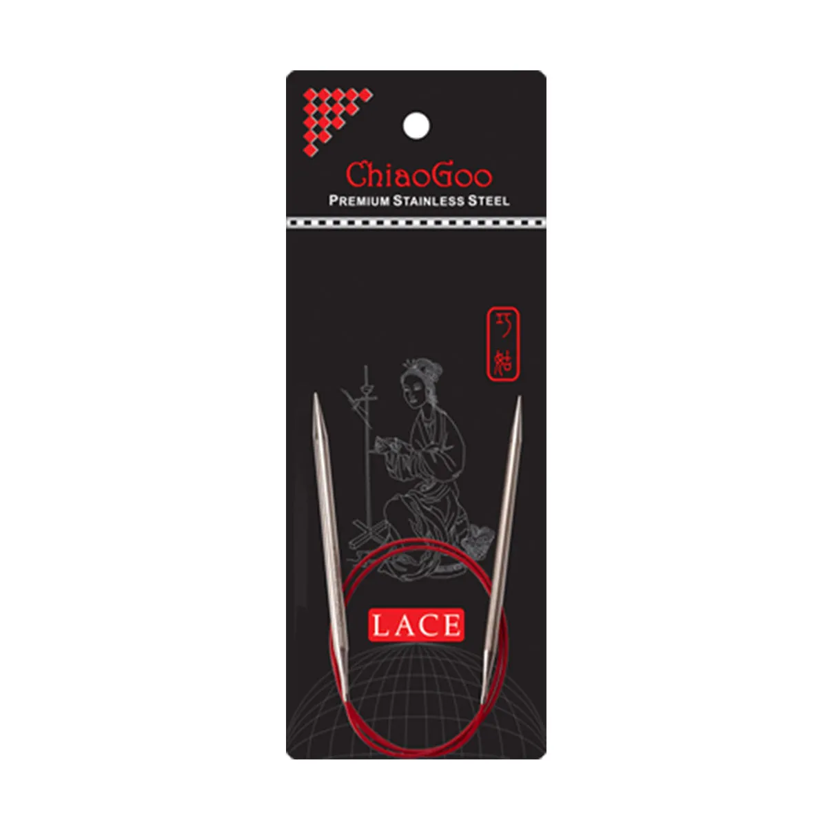 ChiaoGoo RED Lace Circular Needles - US 00 (1.75mm) - 16"