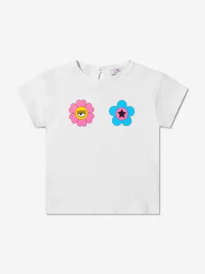 Chiara Ferragni Baby Girls Cotton Jersey Eye Daisy T-Shirt