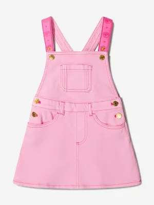 Chiara Ferragni Girls Cotton Logo Strap Salopette Dress