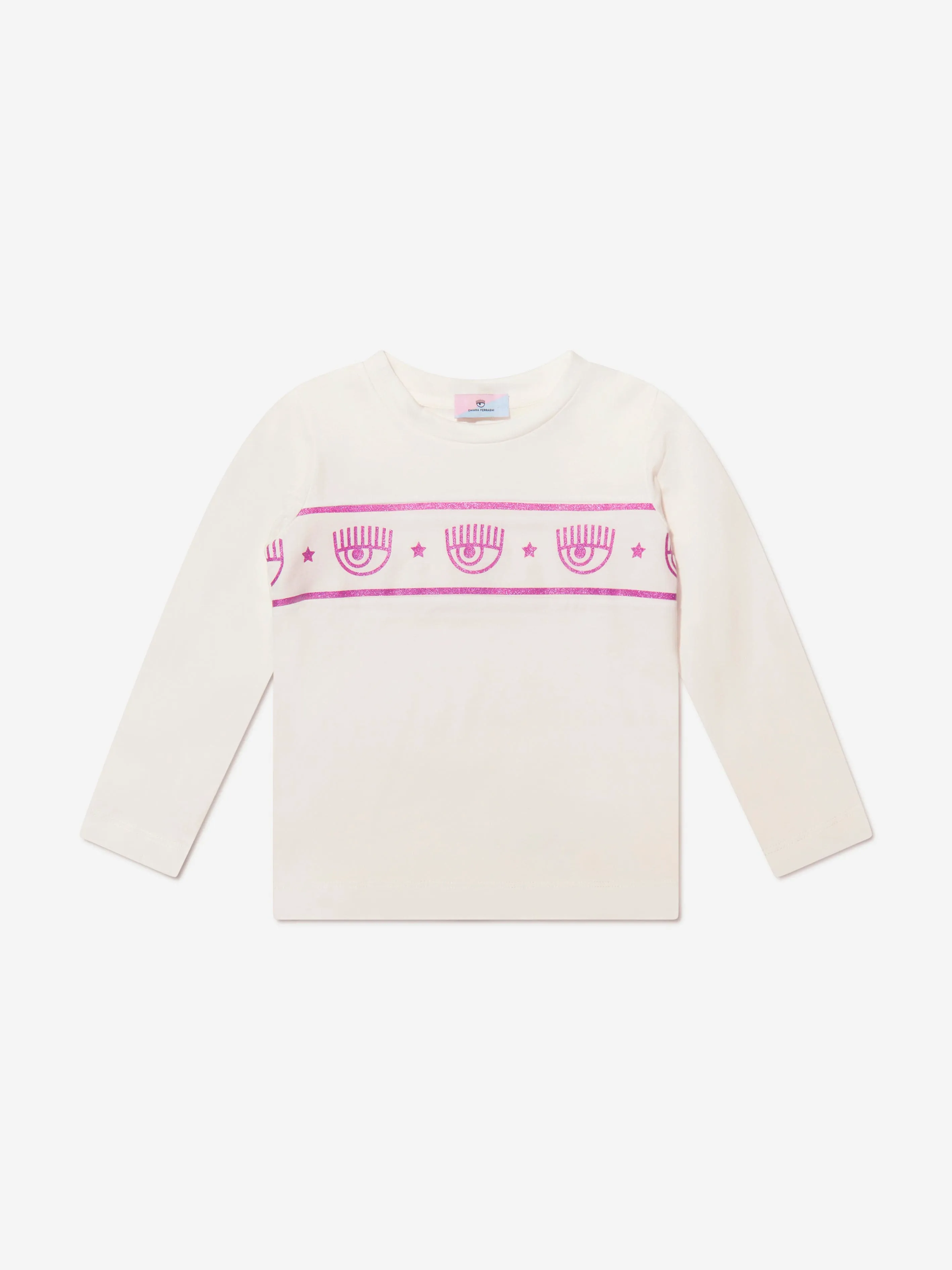 Chiara Ferragni Girls Long Sleeve Eyestar Logo T-Shirt