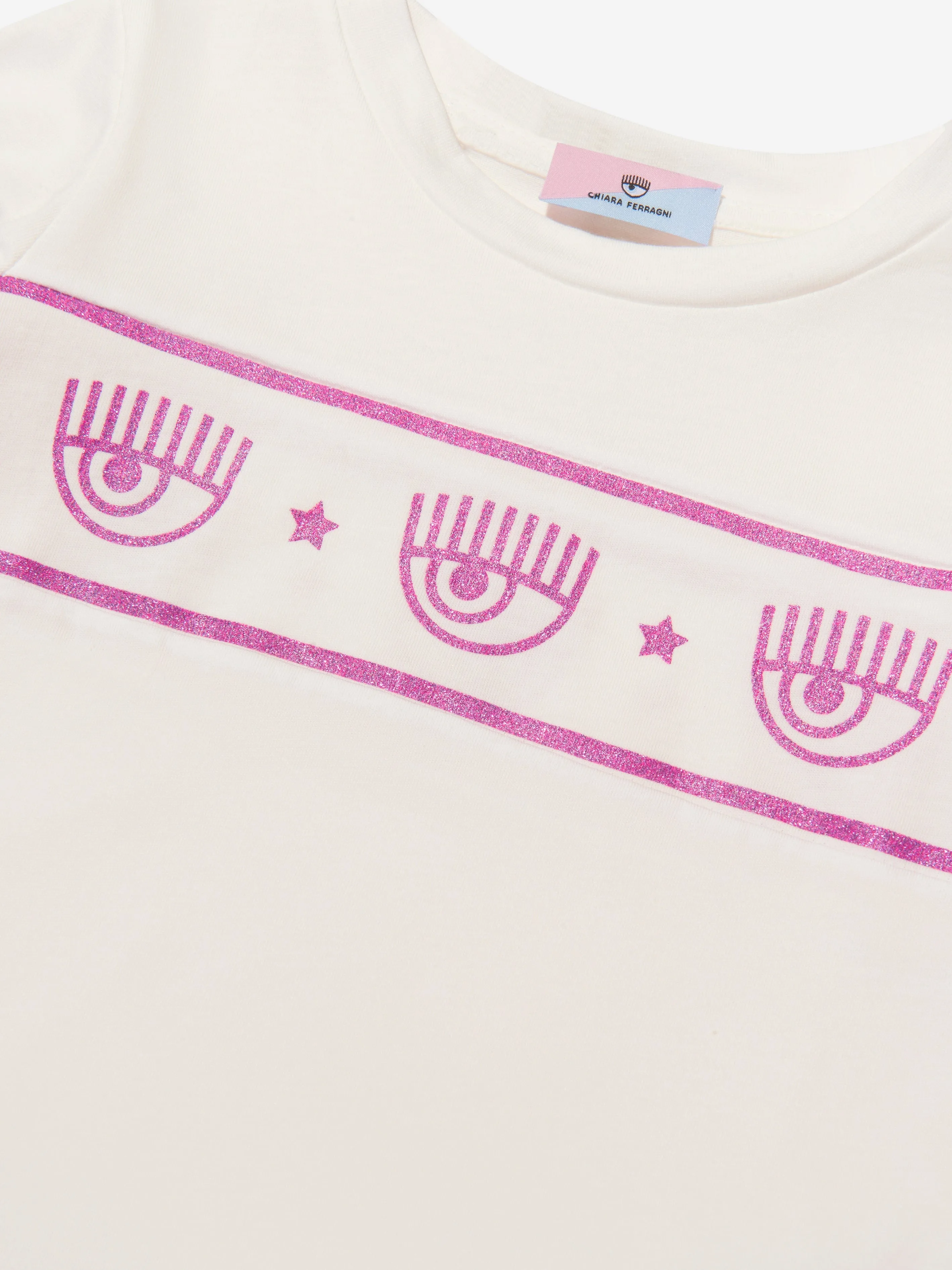 Chiara Ferragni Girls Long Sleeve Eyestar Logo T-Shirt