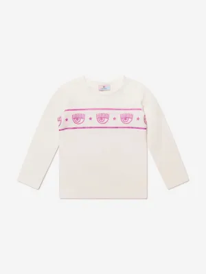 Chiara Ferragni Girls Long Sleeve Eyestar Logo T-Shirt