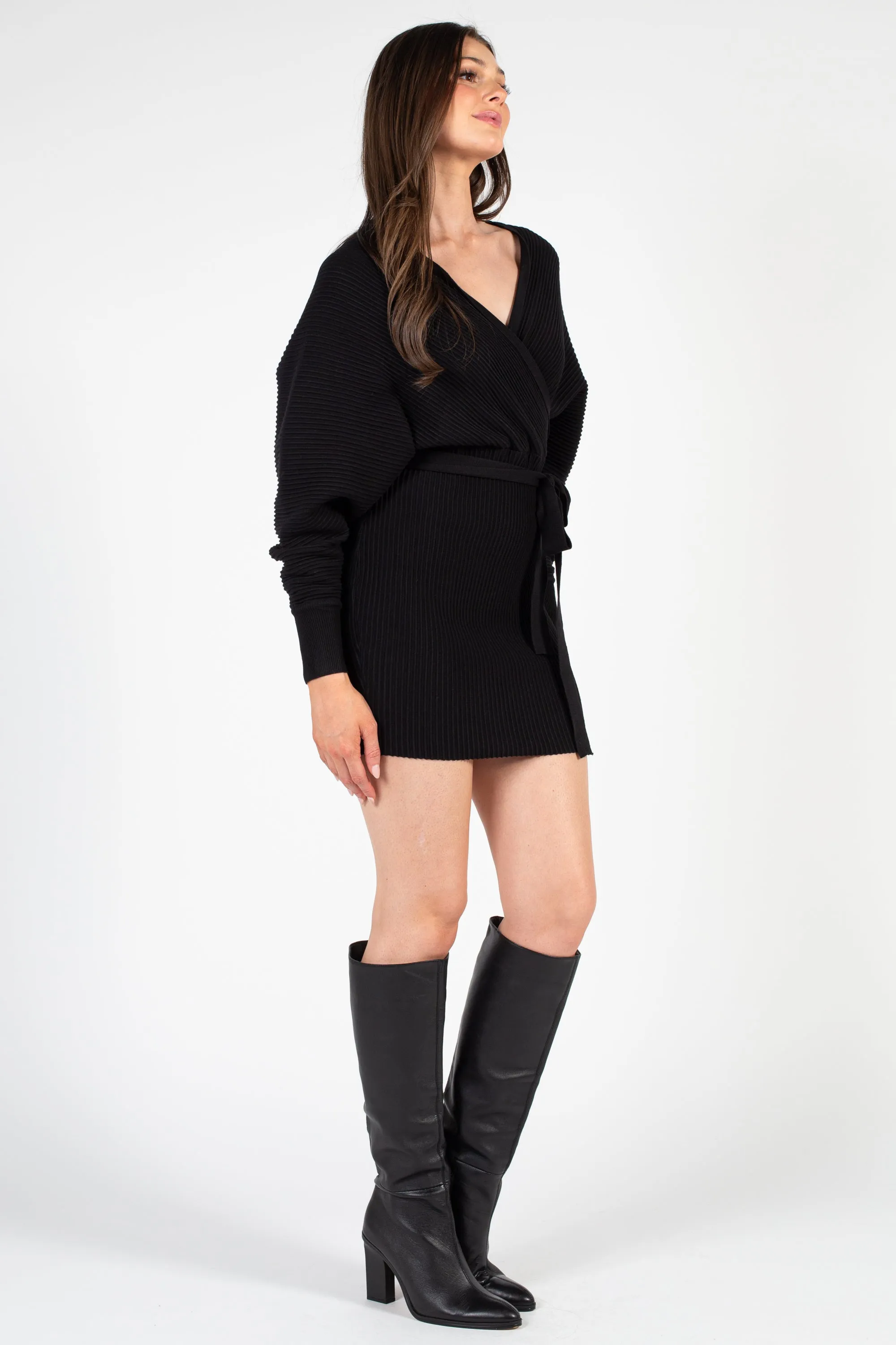 Chiara Ribbed Sweater Dress