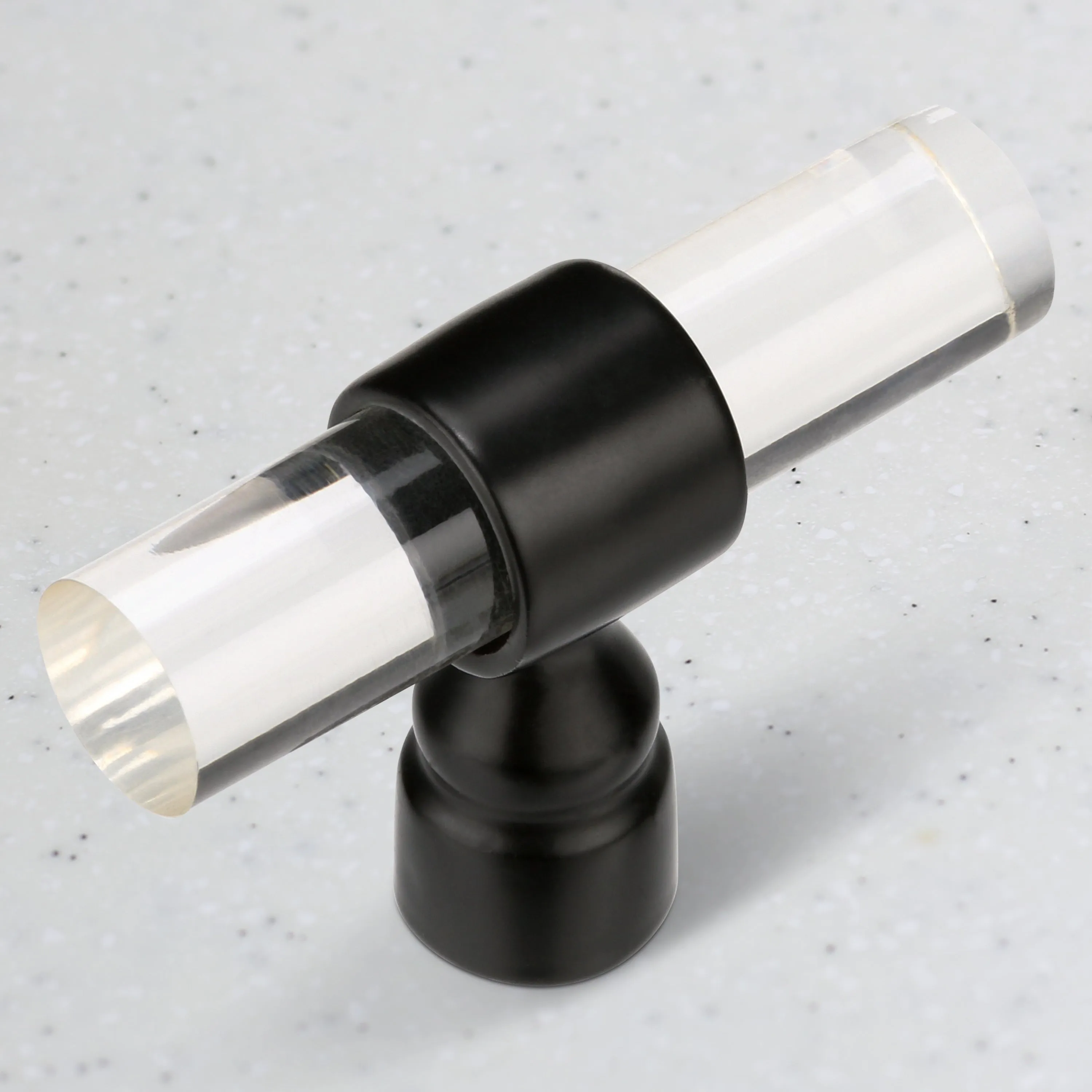 Chiaro Knob - Matte Black on Lucite