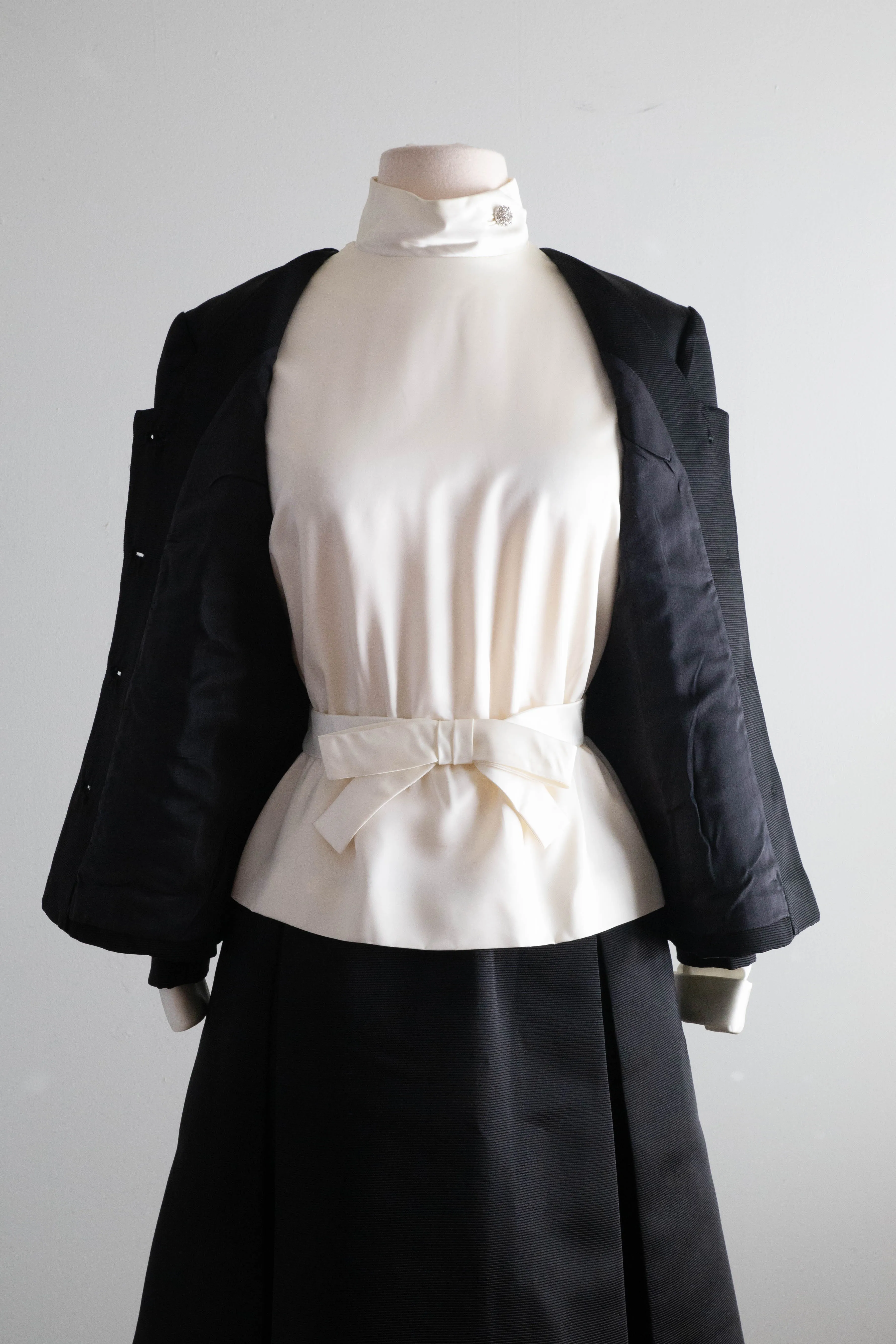 Chic 1960's CHANEL Inspired Two Piece Dress Set From I. Magnin / Medium