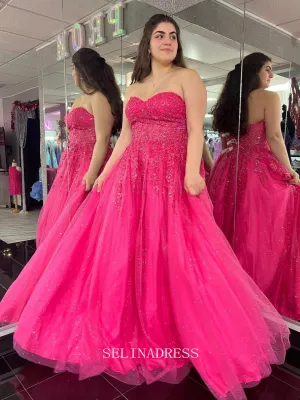 Chic A-line Sweetheart Elegant Long Prom Dress Lace Cheap Formal Gown Evening Dress #LOP213