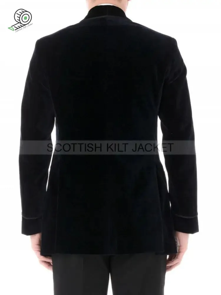 Chic Black Velvet Evening Blazers