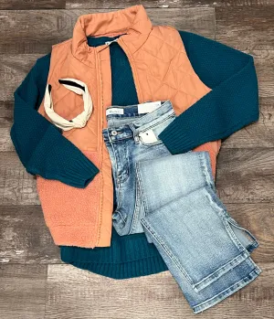 Chic Ocean Teal Pullover Sweater