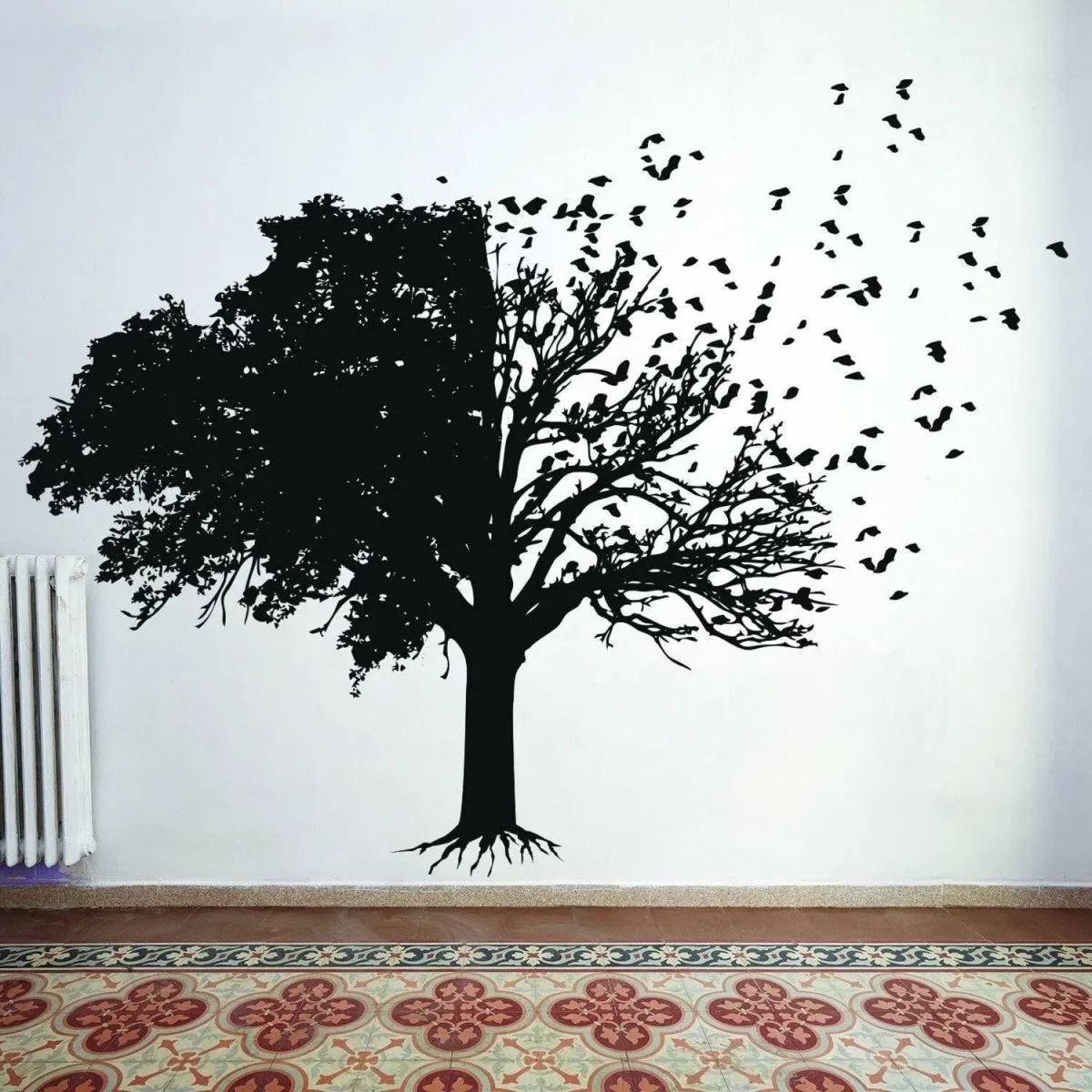 Chic Wall Sticker Featuring a Sophisticated Tree Silhouette Design