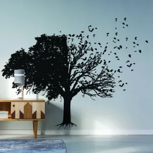 Chic Wall Sticker Featuring a Sophisticated Tree Silhouette Design