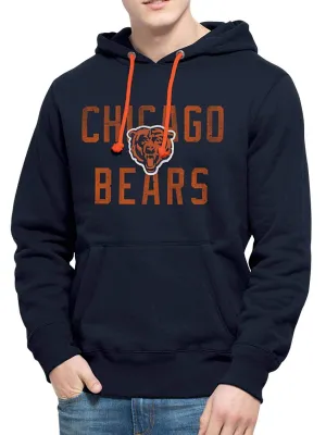 Chicago Bears 47 Brand Navy Cross-Check Pullover Hoodie Sweatshirt