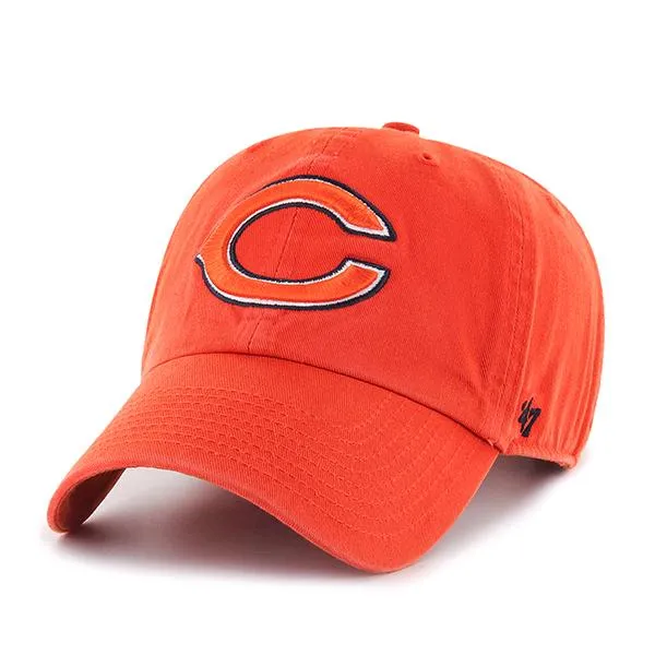 Chicago Bears 47 Brand Orange Clean Up Adjustable Slouch Hat Cap