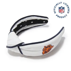 CHICAGO BEARS LELE SADOUGHI X NFL IVORY EMBROIDERED KNOTTED HEADBAND