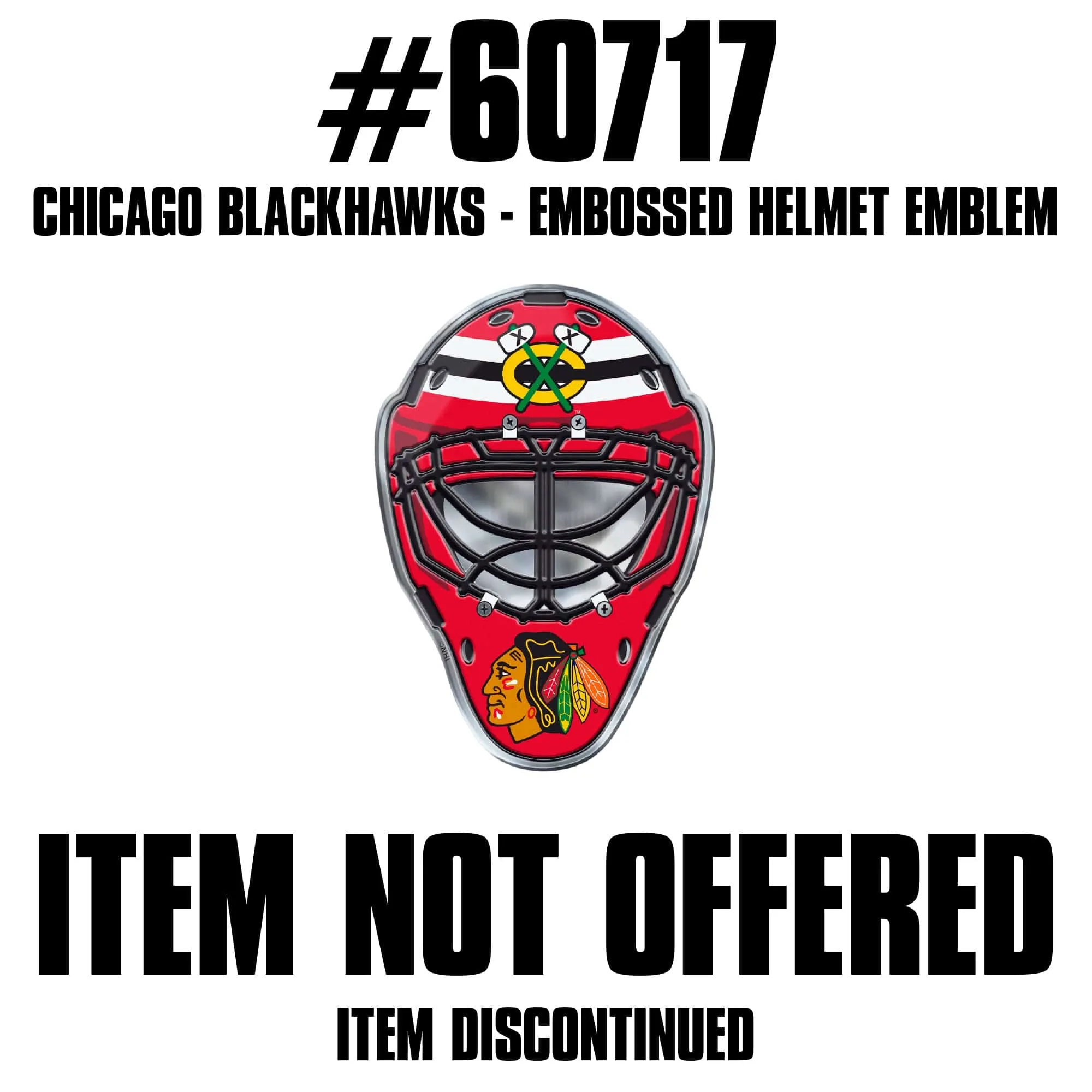 Chicago Blackhawks Heavy Duty Aluminium Helmet Emblem