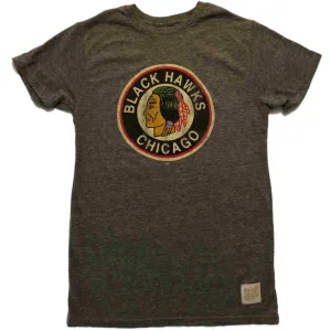 Chicago Blackhawks Retro Brand Ultra Soft Retro Vintage Logo SS T-Shirt