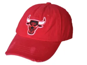 Chicago Bulls Retro Brand Red Worn Vintage Style Flexfit Hat Cap