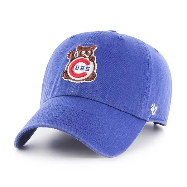 Chicago Cubs 47 Brand Blue Retro 1969 Cubbie Bear Clean Up Adjustable Hat Cap