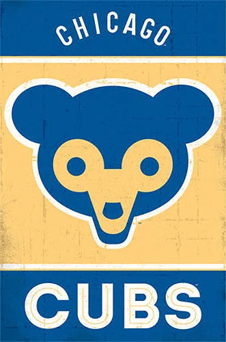 Chicago Cubs "Bear Cub" Retro 1962-78 Alternate Logo Official MLB Team Poster - Costacos