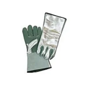 Chicago Protective Apparel 901-ALUM Aluminized Leather-Backed, Split Leather Front, Wool Lined Welding Gloves, 1 Pair