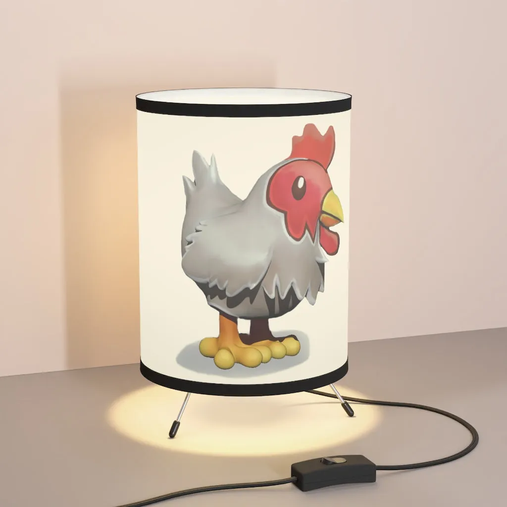 Chicken Tripod Lamp with High-Res Printed Shade, US/CA plug