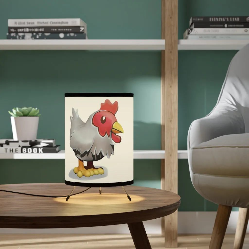 Chicken Tripod Lamp with High-Res Printed Shade, US/CA plug