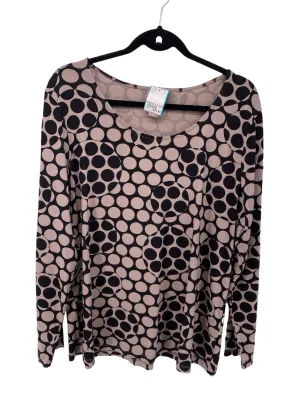 Chico's Misses Size Chico's 3 (16) Brown Print LS Blouse