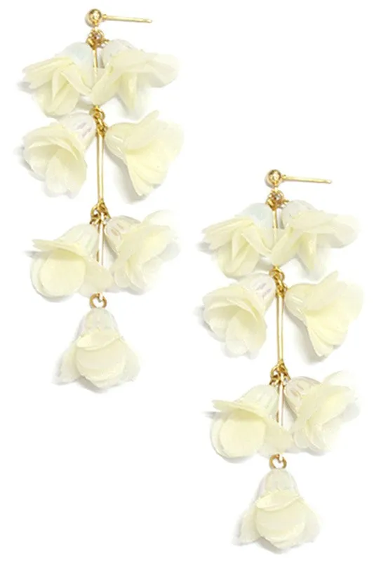 Chiffon Flora Dangle Earrings