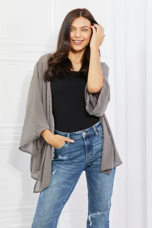 Chiffon Kimono in Grey