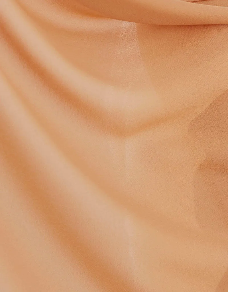 Chiffon Shawl - Shades of Peach-Orange