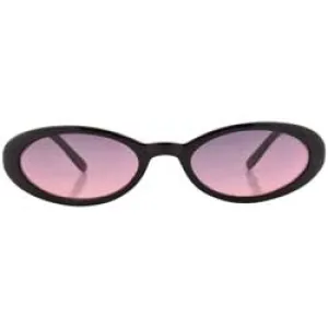 CHIKLET Black/Sunrise Oval Sunglasses