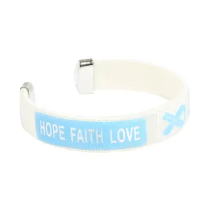 Child Light Blue Ribbon Bangle Bracelets