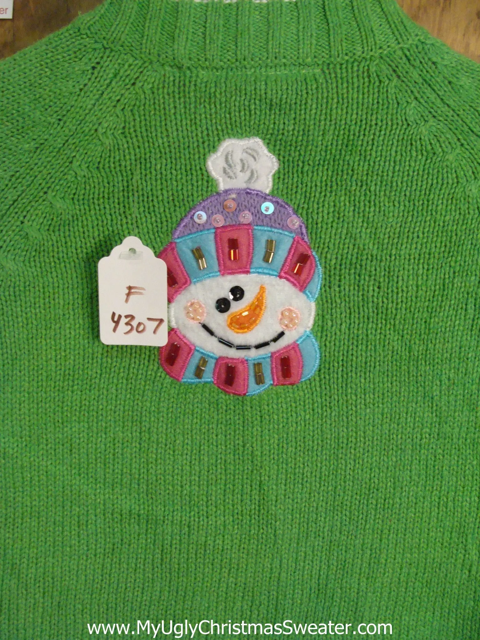 Child Size Green Funny Christmas Sweater