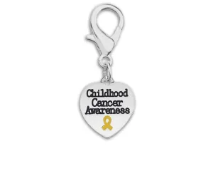 Childhood Cancer Awareness Heart Hanging Charms