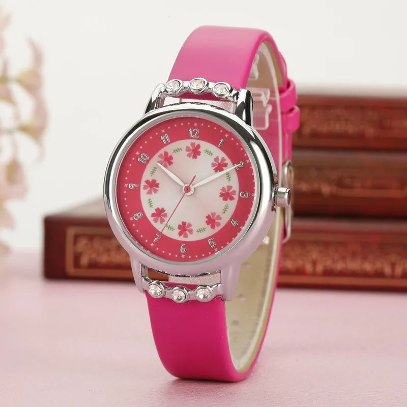 Children watch girl waterproof quartz watch