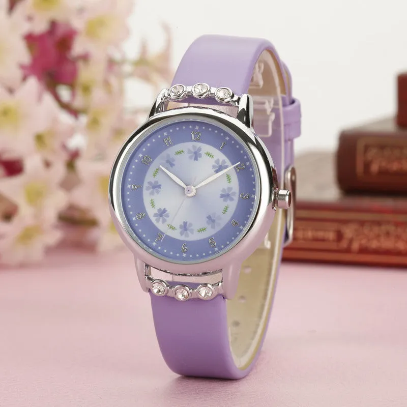 Children watch girl waterproof quartz watch