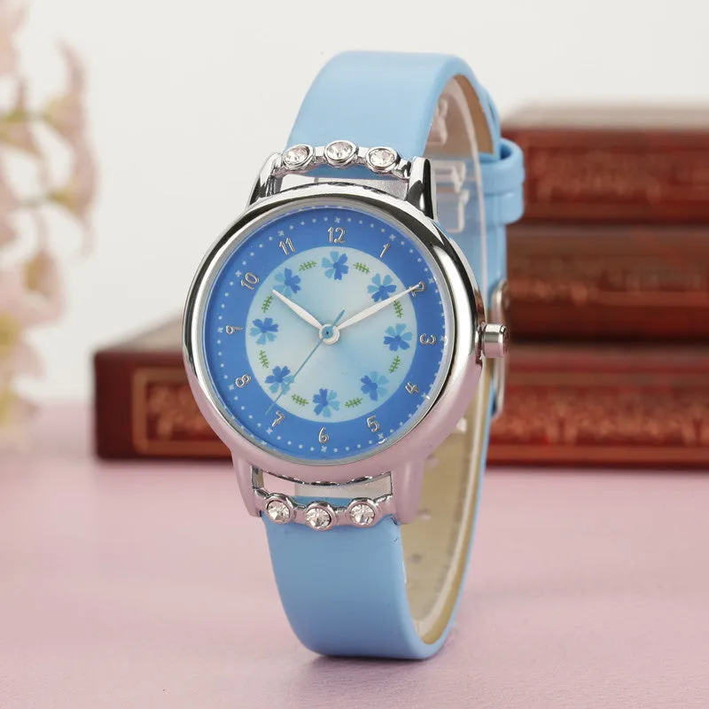 Children watch girl waterproof quartz watch