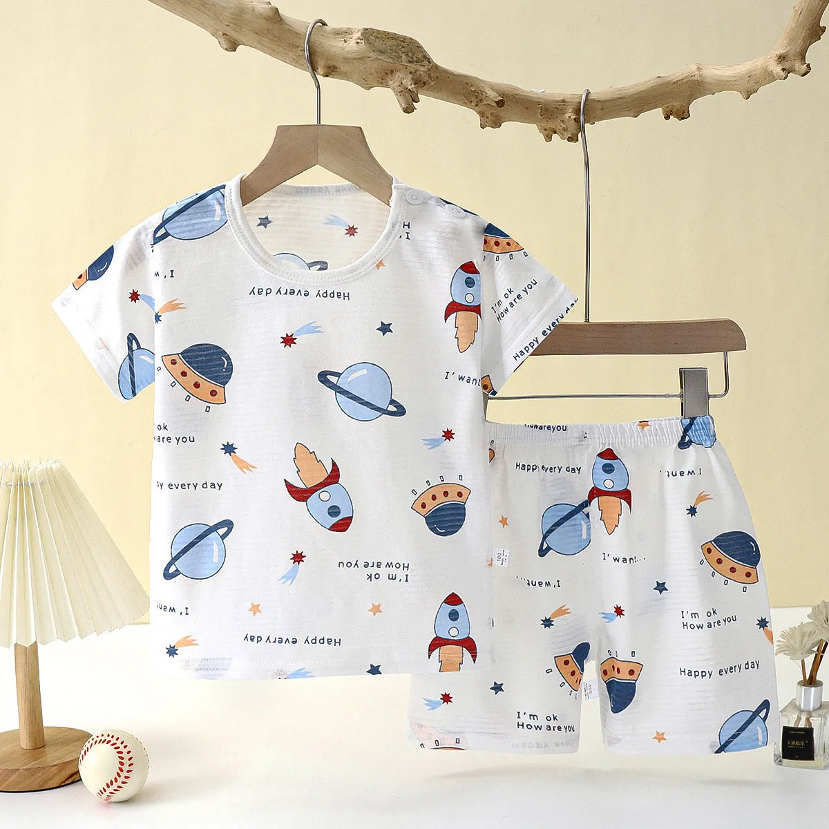 Children's Loungewear Pajamas Pure Cotton Underwear Set