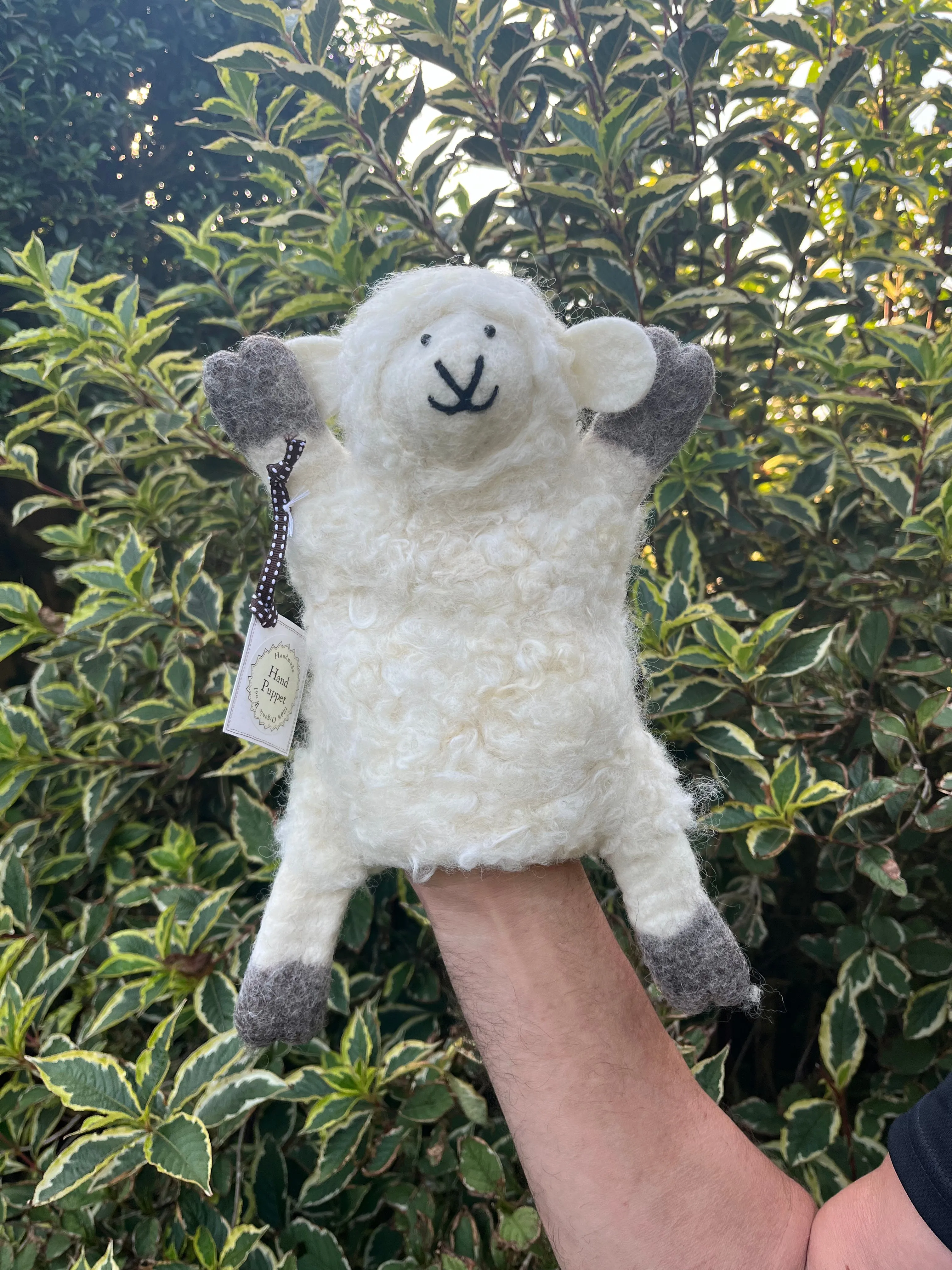 Childrens Sheep Hand Crafted Wool Puppet