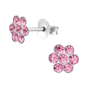 Children’s Sterling Silver Pink Flower Earring’s