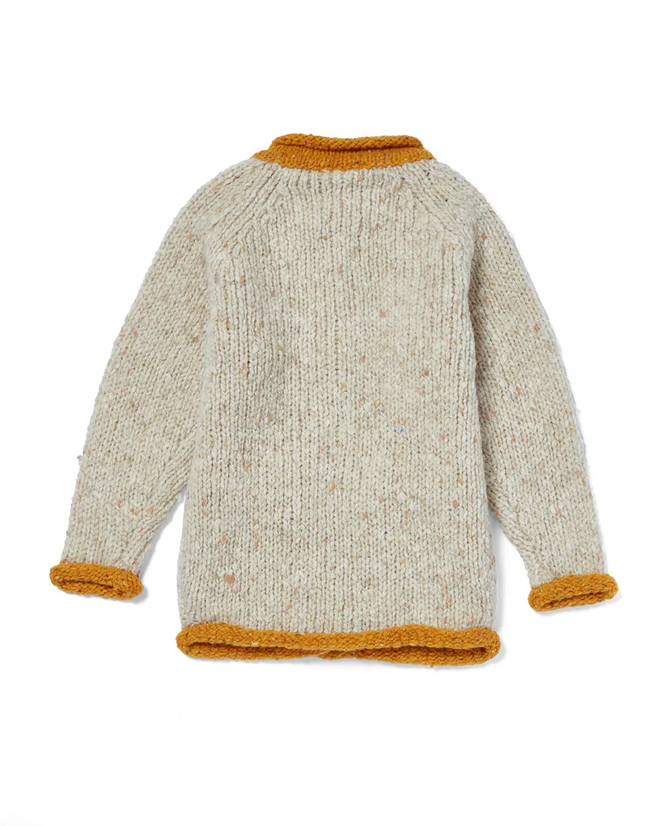 Child's Cardigan - Cream and Yellow