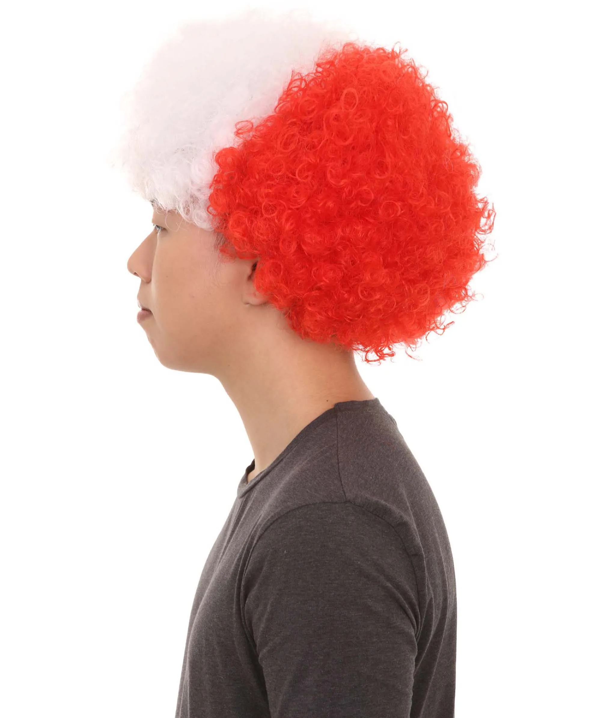 Chile Sport Afro Fun Wig | Super Size Blue White Red Wig